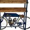 Homeroots 72" Blue And Brown Distressed Stainless Steel and Wood Three Tier Bookcase 374329 - alternate 4