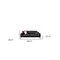 Homeroots 90" Dark Gray Linen Sleeper Sofa And Toss Pillows With Silver Legs 485605 - alternate 2