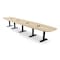 Skutchi Designs Arc Boat Conference Table With Power, 48 in W, 216 in L HAR-ABOT-48X216-T.BK-K525-EBLK - alternate 1