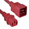 Sanoxy 6ft 14 AWG 15A 250V Power Cord IEC320 C20 to IEC320 C13, Red SNX-CBL-LDR-PW136-7206 - alternate 1