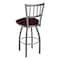 Holland Bar Stool Co 810 Contessa Stainless Steel 36in Swivel Bar Stool with Canter Bordeaux Seat 81036SS005 - alternate 3
