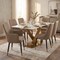 Leisuremod Allure Tufted PU Leather Side Dining Chair, Gold Accent Base AC52TP - alternate 3