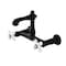 Kingston Brass Double-Handle Wall Mount Bathroom Faucet, Matte Black KS7250PX - alternate 1