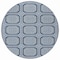 Homeroots 8' Navy Blue And Ivory Round Geometric Washable Indoor Outdoor Area Rug 610837 - alternate 4