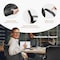 Simple Deluxe Office Chair No Wheels, Waiting Room Chairs, Leather Guest Chair with Padded Arms, Black, 2PK 3A88OPCHAIR61302PBLK - alternate 4