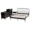 Baxton Studio Braith Farmhouse Black Spindle Wood Queen Size 4-Piece Bedroom Set 258-14204-14248-14246-14208-ZORO - alternate 4