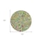 Homeroots 8' Fern Green And Artichoke Green Round Paisley Washable Indoor Outdoor Area Rug 588608 - alternate 3