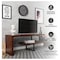 Leisuremod Orford TV Stand with MDF Shelves and Powder Coated Iron Legs, Walnut ORS88NW - alternate 4