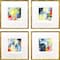 Homeroots Set Of Four Vibrant Modern Abstract Watercolor Gold Framed Wall Art, 4PK 606693 - alternate 1