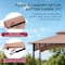 Sunjoy 11ft. x 11 ft. 2-tone Bronze Bamboo Steel Gazebo with 2-tier Hip Roof A101011900 - alternate 4