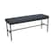 Bfm Seating Meghan 2-Seat Bolt-Down Bench, Grade 4 Upholstered Seat - Steel Frame - Sand Black Finish JS337MWH2185-SB - alternate 1