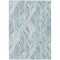 Homeroots 5' X 8' Aqua Mint Green And Silver Geometric Washable Indoor Outdoor Area Rug 589201 - alternate 4