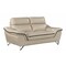 Homeroots 69in Beige And Silver Faux Leather Love Seat 329492 - alternate 2