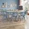 Flash Furniture 7 PC Plastic Activity Table and 6 Chairs Set, 10.5 inSeat Height-Dusty Blue YU-YCY-060-0036-RECT-TBL-DSTYBL-GG - alternate 1