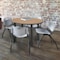 Regency Round Kee Breakroom Table W/ 4 M Stack Chairs, 36 in W, 36 in L, Noble Oak TB36RNDNOBPBK47GY - alternate 3