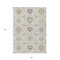 Homeroots 5' X 8' Ivory Brown And Gray Damask Washable Indoor Outdoor Area Rug 599425 - alternate 5