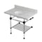 Kingston Brass 36-Inch Carrara Marble Console Sink with Acrylic Legs and Shelf, 8-Inch, 3-Hole KVPB3630MAB5 - alternate 1