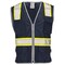 Dome75 Hi-Vis Safety Vest LG/XL Class Non-ANSI/Enhanced Visibility , Zipper 6 Pockets, 2 Mic Tab DV2183 - alternate 1