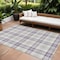 Homeroots 9' X 12' Lavender Purple And Gray Plaid Washable Indoor Outdoor Area Rug 601336 - alternate 1