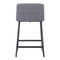 Homeroots Set of Two 26" Gray And Black Fabric And Steel Counter Height Bar Chairs 555727 - alternate 3