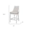 Homeroots 26" Gray And White Faux Leather And Solid Wood Counter Height Swivel Bar Chair 550091 - alternate 5