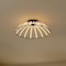 Jonathan Y Ambros 23.5" Modern Industrial Metal Dimmable Stripe Half-Cage Integrated LED Flush Mount, Black/Gold JYL7148A - alternate 3