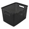 Thinkspace Plastic Weave Bin, Large, Black, 3PK 36006 - alternate 3