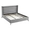 Homeroots Light Gray Velvet Upholstered King Bed Frame 544809 - alternate 3