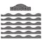Ashley Productions Magnetic Scallop Border, White Messy Dots on Black, 12 Feet Per Pack, 6PK 11425 - alternate 1