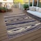 Homeroots 5' X 8' Black Taupe And Beige Faux Bois Washable Indoor Outdoor Area Rug 614474 - alternate 4