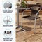 Flash Furniture Square Table Set, 23.5 W, 23.5 L, 27.5 H, Aluminum, Plastic, Rattan, Stainless Steel, Grey TLH-ALUM-24SQ-020CHR2-GG - alternate 6