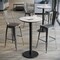 Flash Furniture 24" Round Tabletop, Seamless Surface Technology, White Faux Marble, 18" Round Black Bar Height Base ST-RD24-WHMAR-TR18B-GG - alternate 4