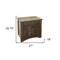 Homeroots 27" Brown Solid Wood One Drawer Nightstand 527054 - alternate 3