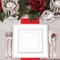 Smarty Had A Party 9.5" White with Silver Square Edge Rim Plastic Dinner Plates (120 Plates), 120PK 519S-CASE - alternate 3
