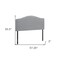 Homeroots Gray Upholstered Camelback Full Headboard With Nail Head Trim 490185 - alternate 3