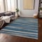 Homeroots 5' X 8' Denim Blue And Gray Striped Washable Indoor Outdoor Area Rug 597320 - alternate 4