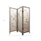 Homeroots 63" Brown Fabric and Wood Folding Three Panel Screen Room Divider 342737 - alternate 3