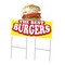 Signmission The Best Burgers Die Cut Yard & Stake plastic coroplast window, C-DC-2436-The Best Burgers19 C-DC-2436-DS-The Best Burgers19 - alternate 1