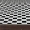 Homeroots 6' X 9' Black and White Geometric Distressed Indoor Outdoor Area Rug 558811 - alternate 2
