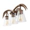 Jonathan Y Wyatt 25.5" 3-Light Southwestern Bohemian Resin/Seeded Glass Faux Antler LED Vanity Light, Brown Wood JYL6309A - alternate 5