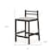 Homeroots 26" Cream and Dark Brown Fabric and Solid Wood Low Back Counter Height Bar Chair 605944 - alternate 2
