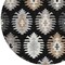 Homeroots 8' Black Ivory And Taupe Round Southwestern Washable Indoor Outdoor Area Rug 615118 - alternate 5