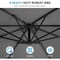 Simple Deluxe 9.8ft Offset Umbrella Cantilever Patio Hanging Umbrella Outdoor Market Umbrella with Crank and Cros 3A88LGBRLAOFFSET10GRYV2 - alternate 2