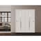 Sartodoors Sliding Closet Bypass Doors 84 x 96 inches, BASIC 3002 Ash Franko, Rails Hardware Set, Wood Solid BASIC3002DBD-YAFR-8496 - alternate 3