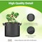 Healsmart 3 Gallon Nonwoven Grow Bags, Aeration Fabric Pots with Handles, Black, 6PK GLGROWBAG3X6LITEBLK - alternate 3