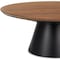 Homeroots 40" Brown and Black Solid Wood and Iron Round Pedestal Coffee Table 597053 - alternate 3