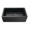 Kingston Brass 30" Fireclay Single Bowl Farmhouse Kitchen Sink with Bottom Grid and Strainer, Matte Black KGPF311910KBC - alternate 1