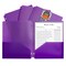 C-Line Products Two-Pocket Heavyweight Poly Portfolio Folder with Three-Hole Punch, Purple, 25PK 33939 - alternate 2