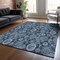 Homeroots 5' X 8' Navy Blue And Denim Blue Damask Washable Indoor Outdoor Area Rug 588185 - alternate 7