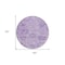 Homeroots 8' Lavender And Gray Round Damask Washable Indoor Outdoor Area Rug 603769 - alternate 3